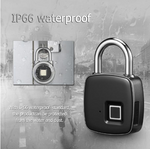 Load image into Gallery viewer, Fingerprint padlock smart lock anti-theft door lock outdoor door padlock luggage lock fingerprint padlock
