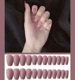 Load image into Gallery viewer, Frosted ballet fake nails
