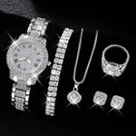 Load image into Gallery viewer, Women&#39;s Diamond Fashion Roman Quartz Watch Five-piece Set

