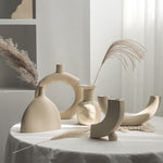 Load image into Gallery viewer, Simplicity Ceramic Vase Dry Flower Arrangement Home Decoration Ornament Living Room Display Art Vases
