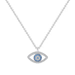 Load image into Gallery viewer, s925 Sterling Silver Jewelry European and American Atmospheric Demon Eye Necklace Eye Pendant
