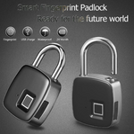 Load image into Gallery viewer, Fingerprint padlock smart lock anti-theft door lock outdoor door padlock luggage lock fingerprint padlock
