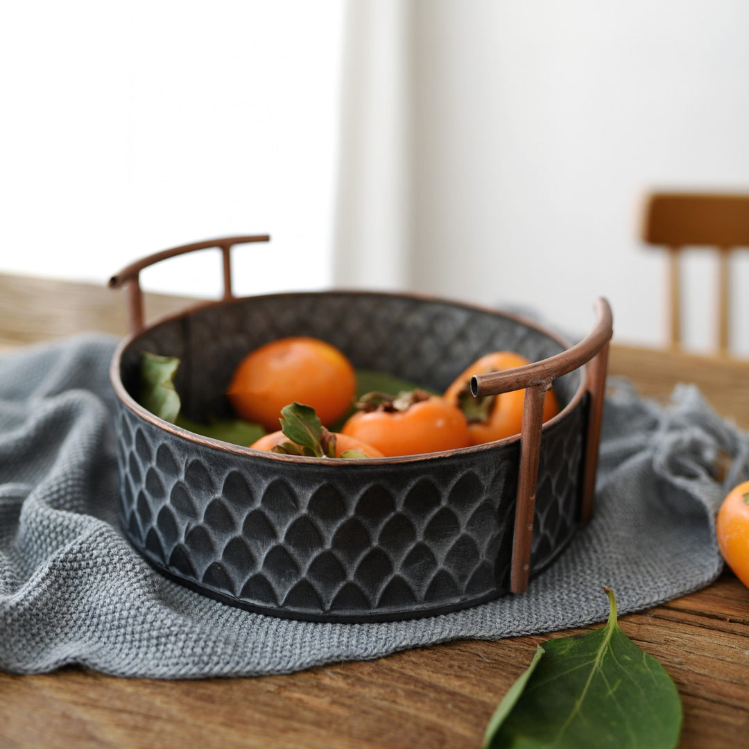 Retro Iron Storage Basket Craftsmanship