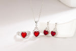 Load image into Gallery viewer, Heart-shaped Ruby Jewelry Suit
