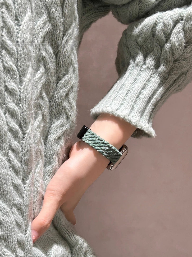 Watch Strap Fashion Casual Plush Knitted Autumn And Winter Women's