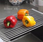 Load image into Gallery viewer, Folding Kitchen Drain Sink Rack Stainless Steel
