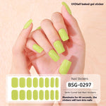 Load image into Gallery viewer, Pure Color UV Gel Nail Sticker Semi-curing Gel Nail Stickers Heating Lamp
