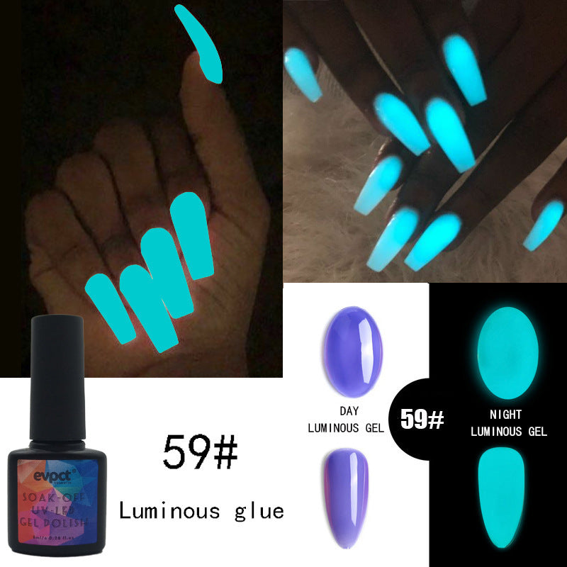 6 Colors Luminous Glue Phototherapy Nail Glue UV Polish