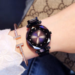 Load image into Gallery viewer, Rose Gold Women Watches Fashion Diamond Ladies Starry Sky Magnet Watch Waterproof Female Wristwatch
