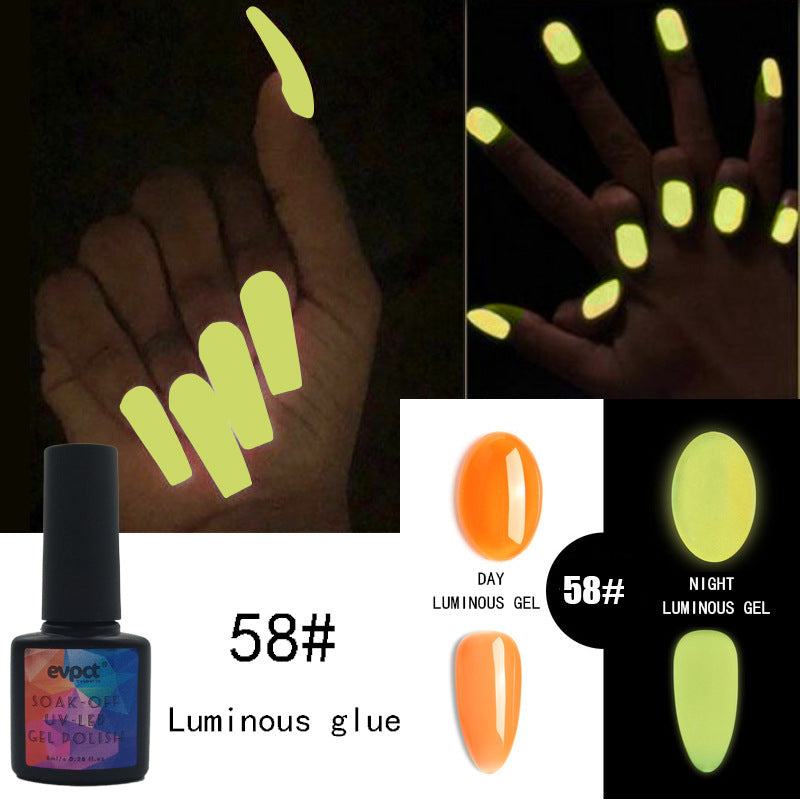 6 Colors Luminous Glue Phototherapy Nail Glue UV Polish