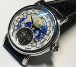 Load image into Gallery viewer, 3D Globe Tourbillon Round Watch Fashion
