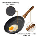 Load image into Gallery viewer, Egg Frying Pan Non Stick 20cm 8 Inch, Induction Wok For Steak Bacon Hot-Dog Burgers, Forged Aluminum Woks Nonstick Anti-Scratch Coating Anti-scalding Handle Design  Bann
