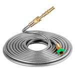 Load image into Gallery viewer, Stainless Steel Garden Hose With Brass Garden Hose Nozzle
