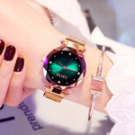 Load image into Gallery viewer, Rose Gold Women Watches Fashion Diamond Ladies Starry Sky Magnet Watch Waterproof Female Wristwatch
