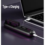 Load image into Gallery viewer, 2 In 1 Straight Hair Comb Wireless Hair Straightener Brush Hair Fast Heating Portable Hot Curler USB Charging
