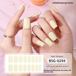 Load image into Gallery viewer, Pure Color UV Gel Nail Sticker Semi-curing Gel Nail Stickers Heating Lamp
