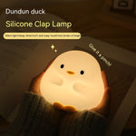 Load image into Gallery viewer, Cute Duck LED Night Lamp Cartoon Silicone USB Rechargeable Sleeping Light Touch Sensor Timing Bedroom Bedside Lamp For Kid Gift Home Decor
