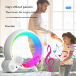 Load image into Gallery viewer, Creative Q Light Analog Sunrise Digital Display Alarm Clock Bluetooth Audio Intelligent Wake-up Q Colorful Atmosphere Light
