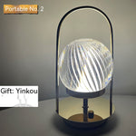 Load image into Gallery viewer, Metal Portable Ambience Light Bedroom Bedside Lamp Home Decor
