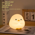 Load image into Gallery viewer, Cute Duck LED Night Lamp Cartoon Silicone USB Rechargeable Sleeping Light Touch Sensor Timing Bedroom Bedside Lamp For Kid Gift Home Decor
