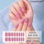 Load image into Gallery viewer, Pure Color UV Gel Nail Sticker Semi-curing Gel Nail Stickers Heating Lamp
