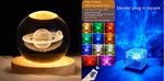 Load image into Gallery viewer, LED Water Ripple Ambient Night Light USB Rotating Projection Crystal Table Lamp RGB Dimmable Home Decoration 16 Color Gifts
