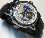 Load image into Gallery viewer, 3D Globe Tourbillon Round Watch Fashion
