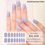 Load image into Gallery viewer, Pure Color UV Gel Nail Sticker Semi-curing Gel Nail Stickers Heating Lamp
