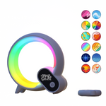 Load image into Gallery viewer, Creative Q Light Analog Sunrise Digital Display Alarm Clock Bluetooth Audio Intelligent Wake-up Q Colorful Atmosphere Light
