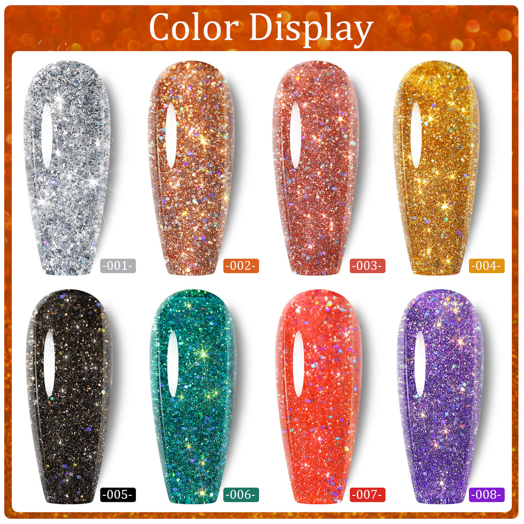 Popular Diamond In The Debris Glue Sequins Laser UV Polish Nail Art