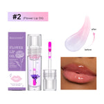 Load image into Gallery viewer, Flower Color Changing Lip Oil Moisturizing Jelly Lipgloss Clear Temperature Change Liquid Lipstick Reduce Lip Line Make Up
