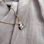 Load image into Gallery viewer, Women&#39;s Minimalist Candy Aquamarine Perfume Bottle Necklace
