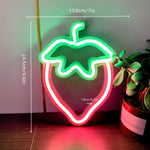 Load image into Gallery viewer, Strawberry Neon Led Modeling Lamp Party Decoration Ambience Light Home Decor
