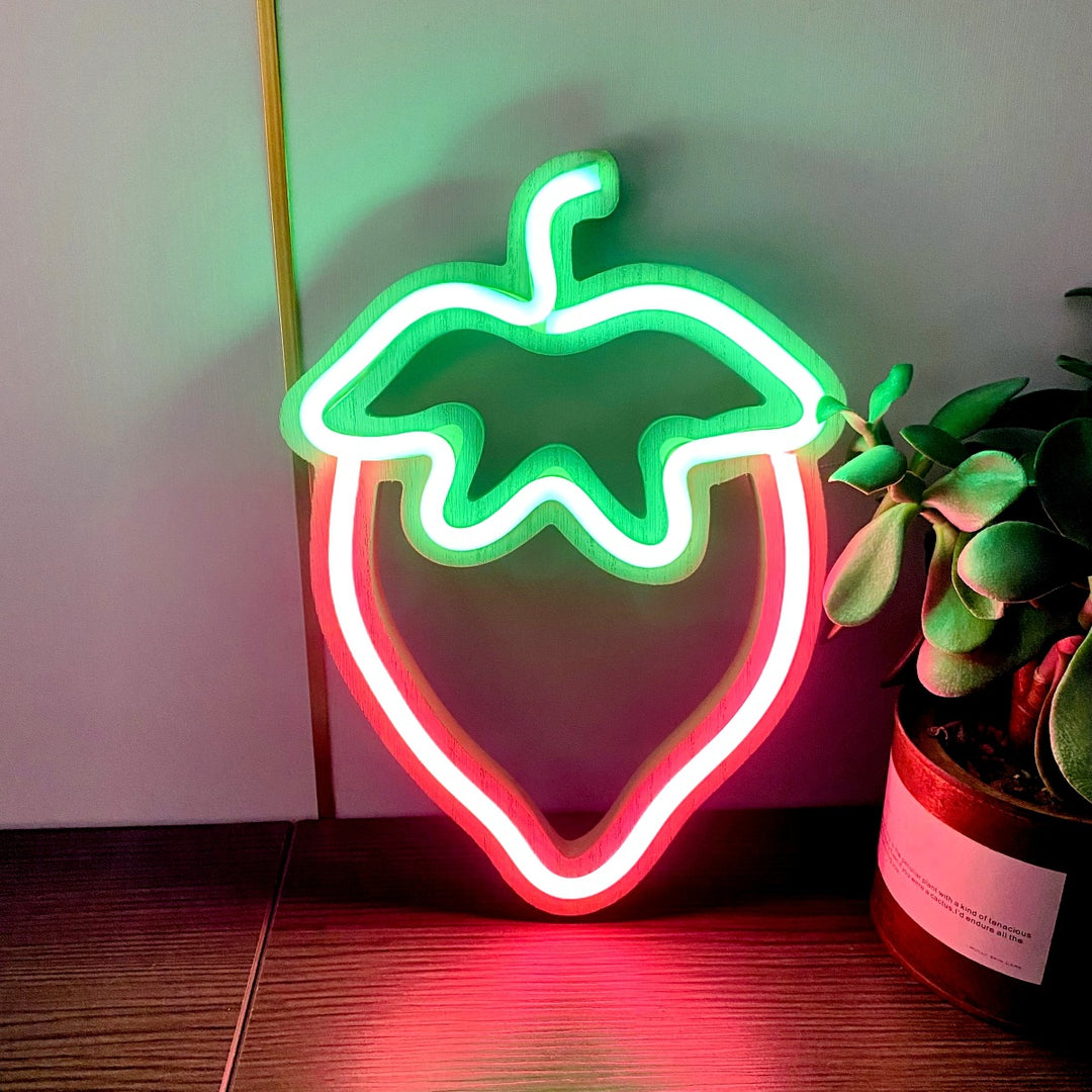 Strawberry Neon Led Modeling Lamp Party Decoration Ambience Light Home Decor