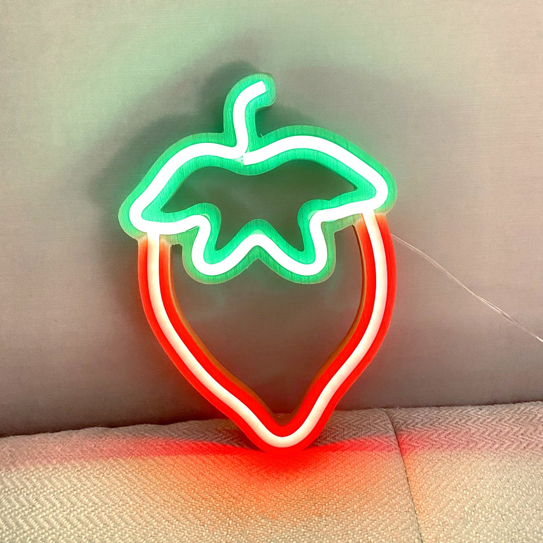 Strawberry Neon Led Modeling Lamp Party Decoration Ambience Light Home Decor