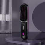 Load image into Gallery viewer, 2 In 1 Straight Hair Comb Wireless Hair Straightener Brush Hair Fast Heating Portable Hot Curler USB Charging
