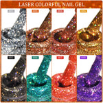 Load image into Gallery viewer, Popular Diamond In The Debris Glue Sequins Laser UV Polish Nail Art
