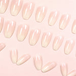 Load image into Gallery viewer, Pink Mid-length Nail Sequins White Cute Sweet And Simple Wear
