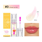 Load image into Gallery viewer, Flower Color Changing Lip Oil Moisturizing Jelly Lipgloss Clear Temperature Change Liquid Lipstick Reduce Lip Line Make Up
