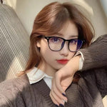 Load image into Gallery viewer, Men Women Finished Myopia Glasses Vintage Oval Frame Blue Light Blocking Eyeglasses Nearsighted Glasses Minus 0 To -6.0
