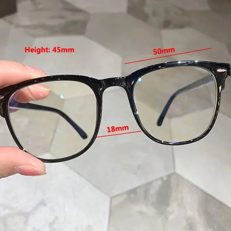 Men Women Finished Myopia Glasses Vintage Oval Frame Blue Light Blocking Eyeglasses Nearsighted Glasses Minus 0 To -6.0