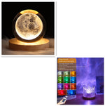 Load image into Gallery viewer, LED Water Ripple Ambient Night Light USB Rotating Projection Crystal Table Lamp RGB Dimmable Home Decoration 16 Color Gifts
