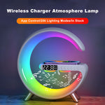 Load image into Gallery viewer, New Intelligent G Shaped LED Lamp Bluetooth Speake Wireless Charger Atmosphere Lamp App Control For Bedroom Home Decor
