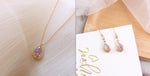 Load image into Gallery viewer, Crystal Water Drop Pendant Necklace Women
