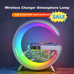 Load image into Gallery viewer, New Intelligent G Shaped LED Lamp Bluetooth Speake Wireless Charger Atmosphere Lamp App Control For Bedroom Home Decor
