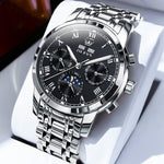 Load image into Gallery viewer, Multifunctional Moon Phase Automatic Mechanical Watch Waterproof Watch
