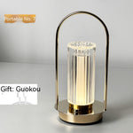 Load image into Gallery viewer, Metal Portable Ambience Light Bedroom Bedside Lamp Home Decor
