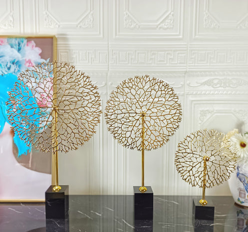 European Entry Lux Metal Sea Tree Coral Decoration Living Room Entrance Crafts Display