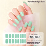 Load image into Gallery viewer, Pure Color UV Gel Nail Sticker Semi-curing Gel Nail Stickers Heating Lamp
