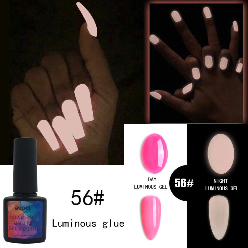 6 Colors Luminous Glue Phototherapy Nail Glue UV Polish